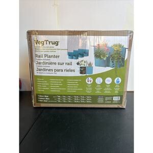 VEGTRUG Rail Planter For Small Space Apartment Garden Room For 12 Pouch Plants